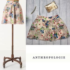 Anthro Leifsdottir Lingonberry Silk Miniskirt NWOT